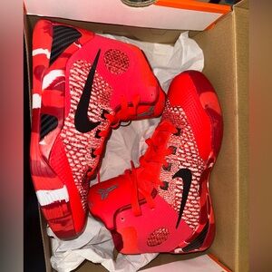 Nike Kobe IX Elite GS in Bright Crimson and Black